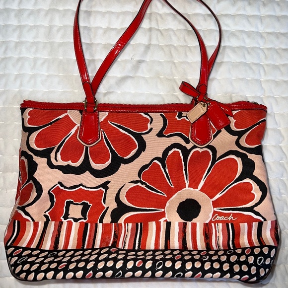 Floral Coach bag - Picture 1 of 3